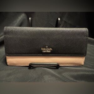 Kate Spade Black and Blush Pink Wallet